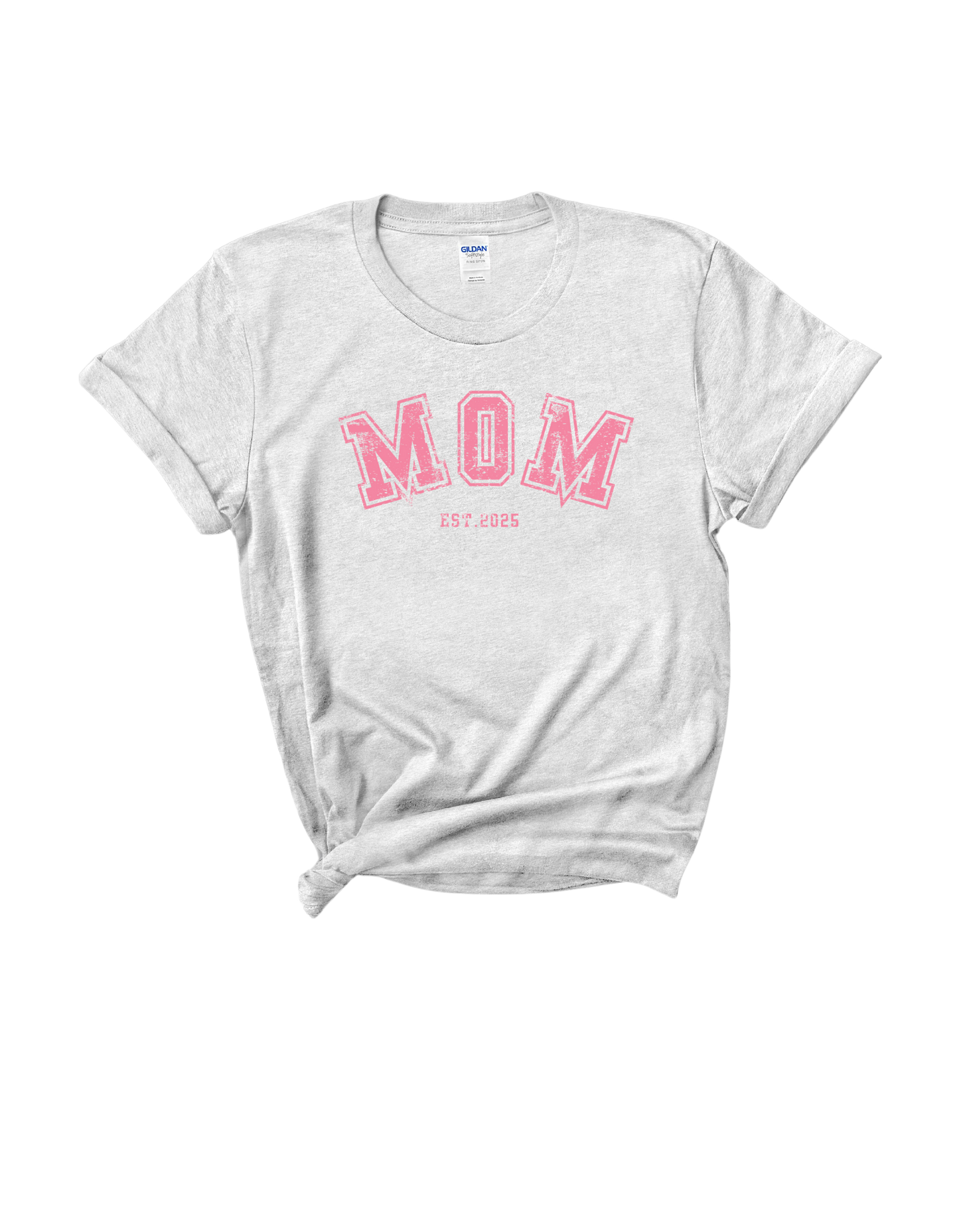 "MOM est. 2025" t-shirt